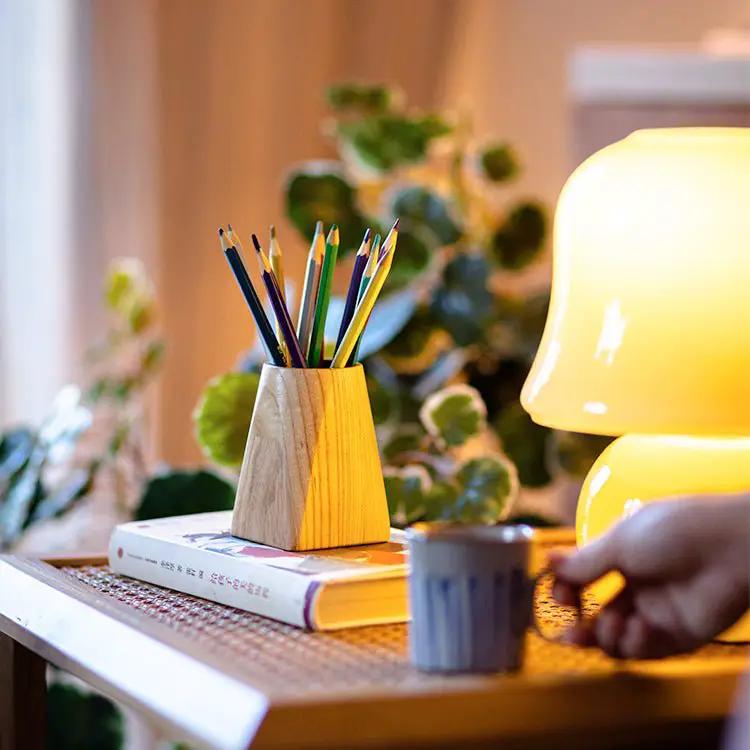 Ash Wood Desktop Pen Holder by RusticReach