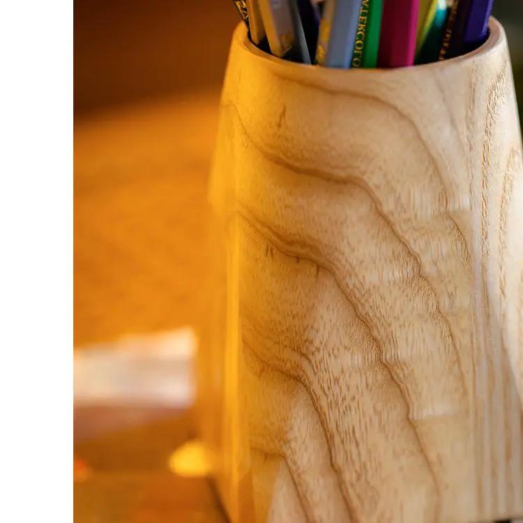 Ash Wood Desktop Pen Holder by RusticReach