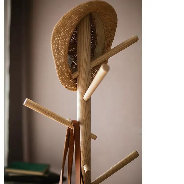 Ash Wood Coat Rack Home Entryway Rack by RusticReach