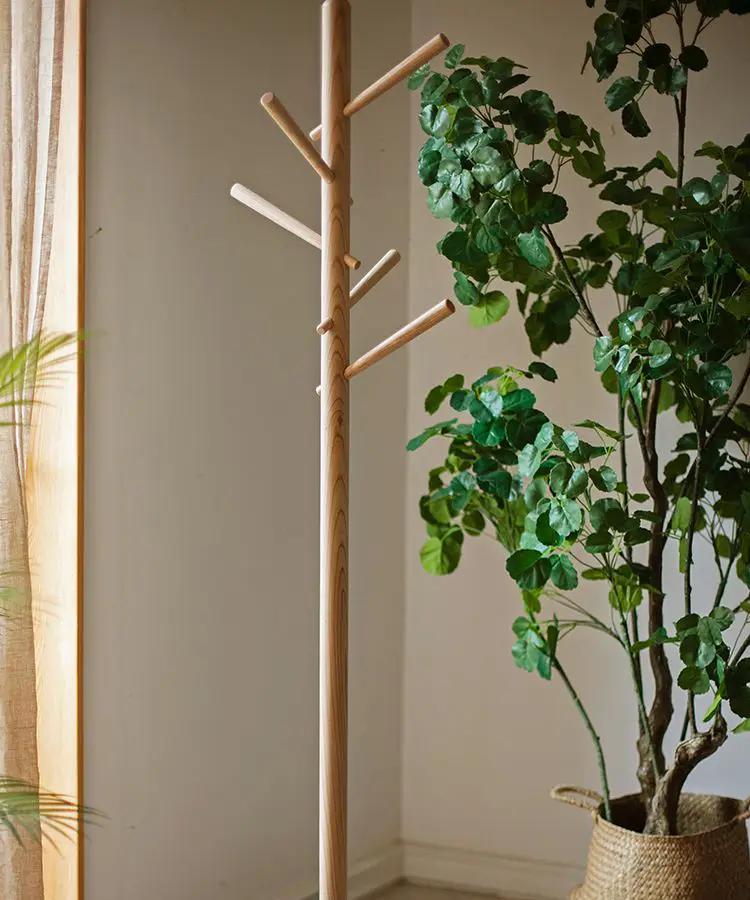 Ash Wood Coat Rack Home Entryway Rack by RusticReach