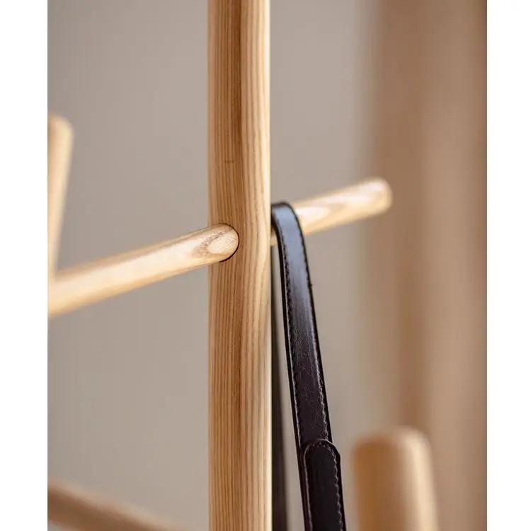 Ash Wood Coat Rack Solid Wood Rack by RusticReach