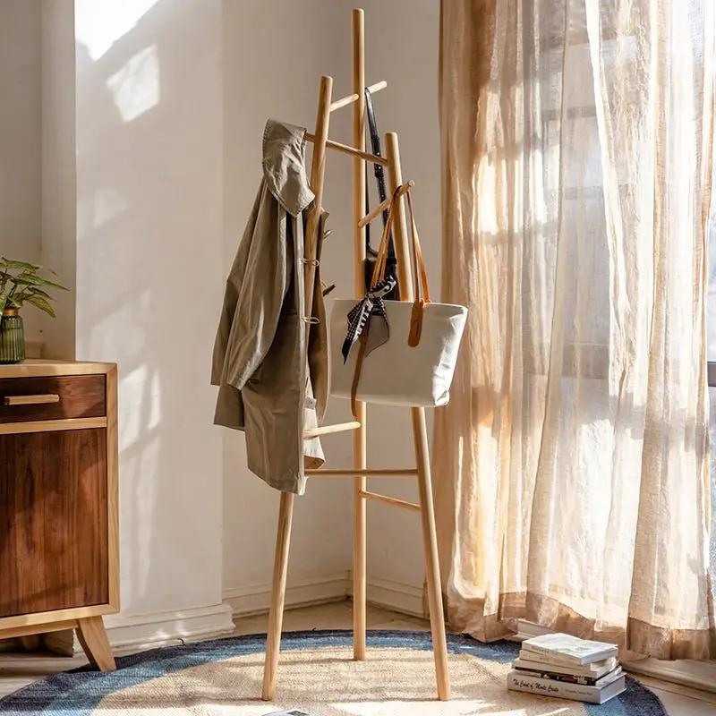 Ash Wood Coat Rack Solid Wood Rack by RusticReach