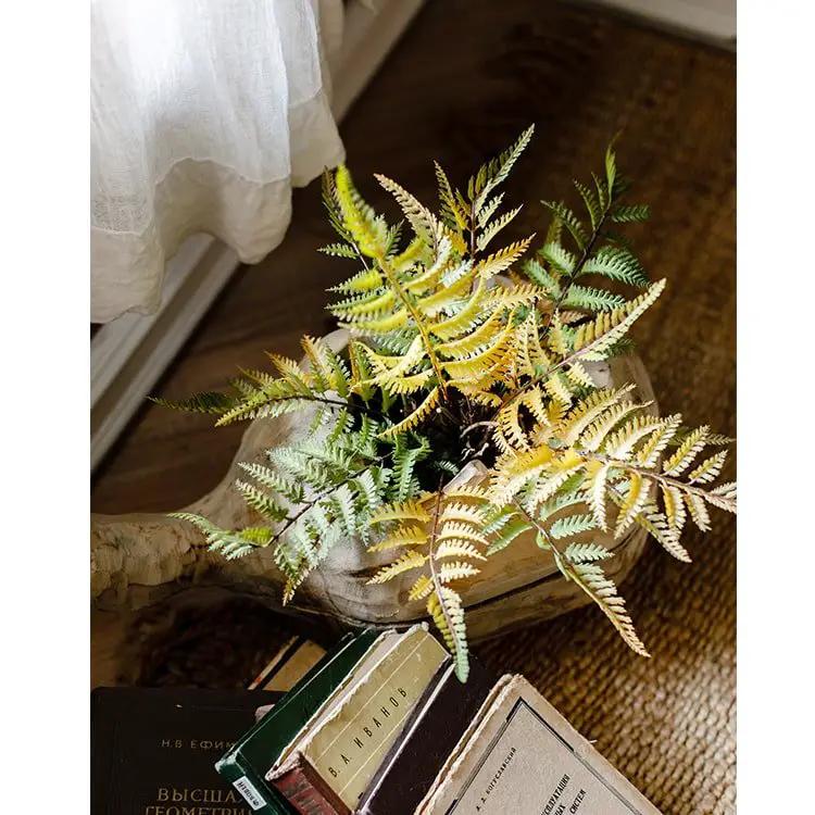 Artificial Fern Ball Faux Plant Fall Color by RusticReach