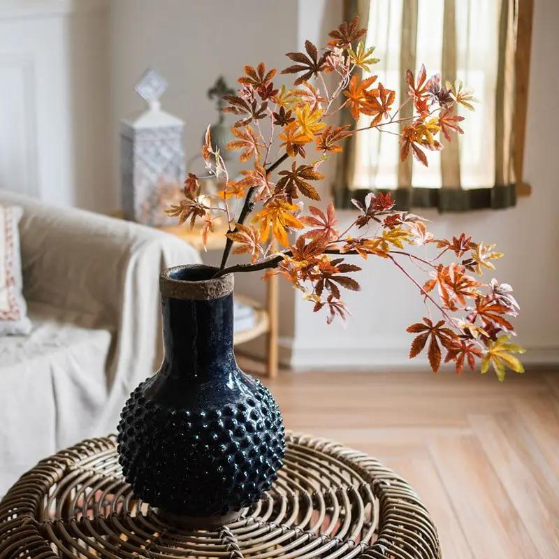 Artificial Fall Color Maple Leaf Stem Faux by RusticReach
