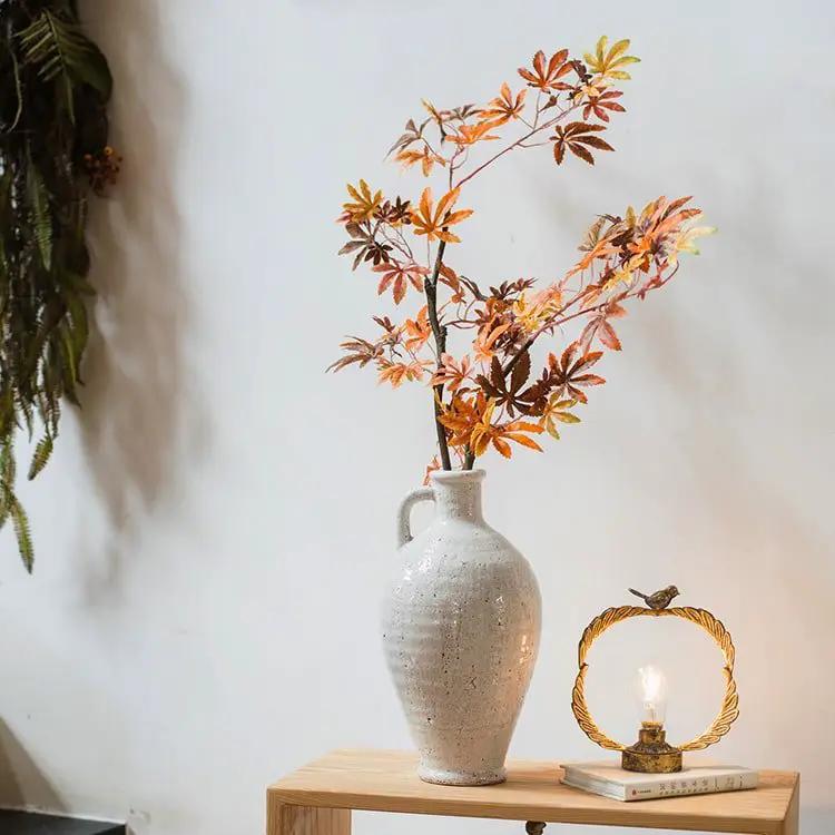 Artificial Fall Color Maple Leaf Stem Faux by RusticReach