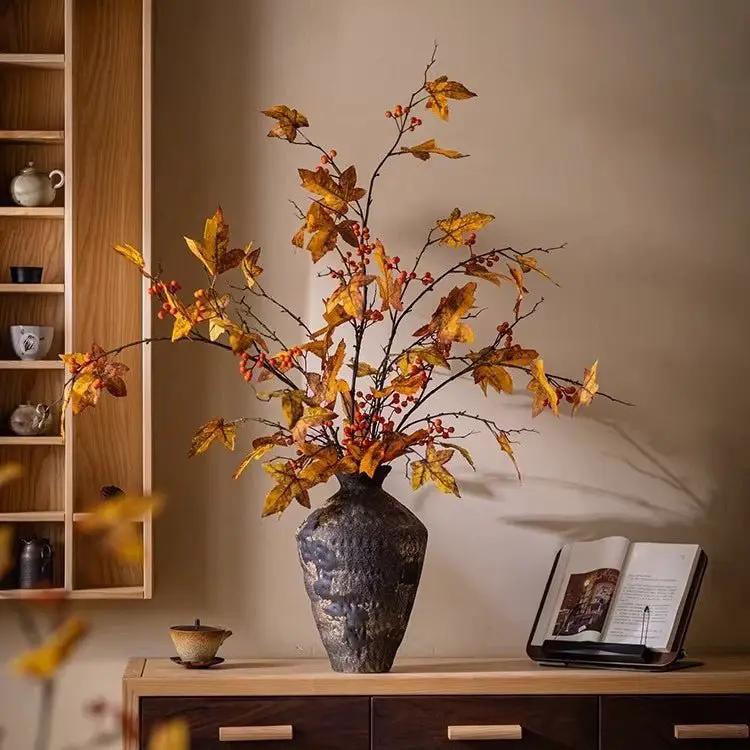 Autumn Maple Berry Branch 49.2" Tall by RusticReach