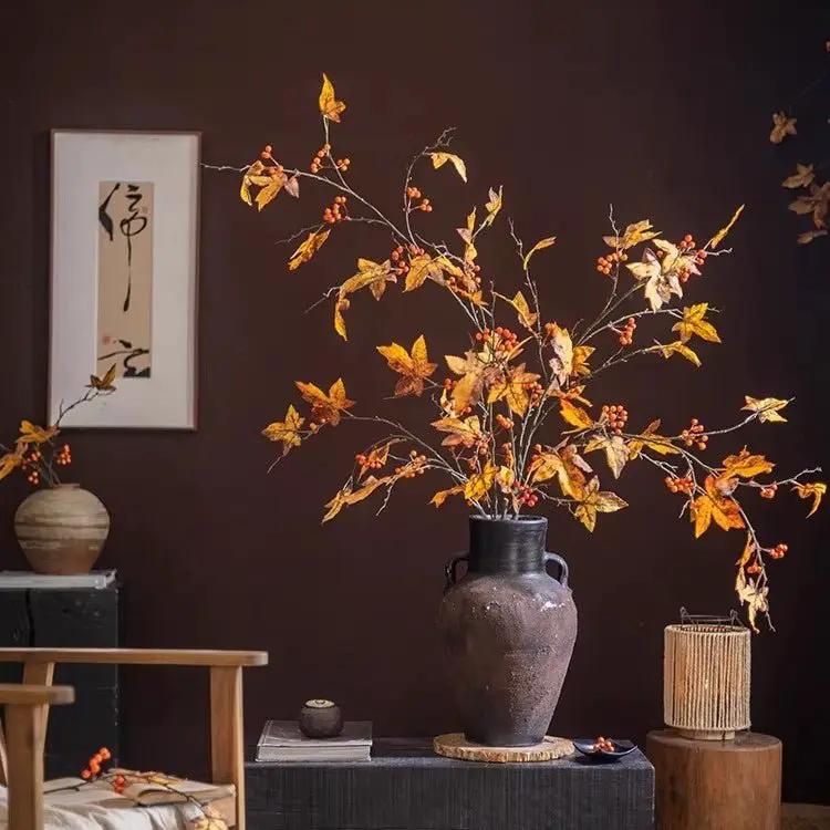 Autumn Maple Berry Branch 49.2" Tall by RusticReach