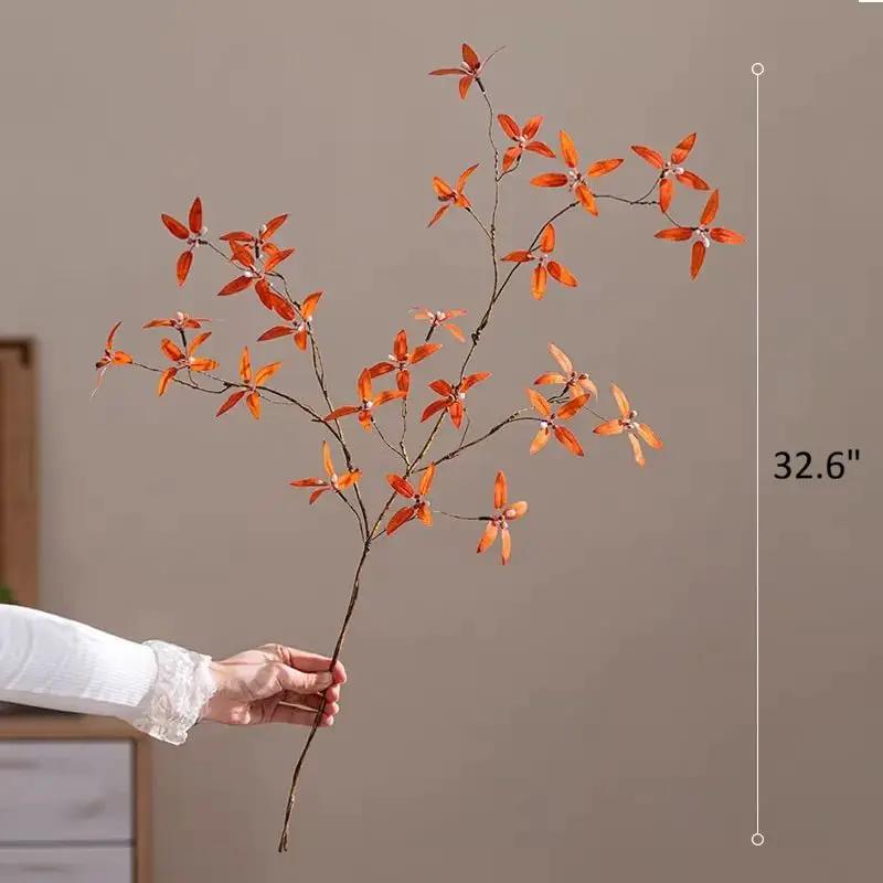 Autumn Pomegranate Leaf Stem by RusticReach