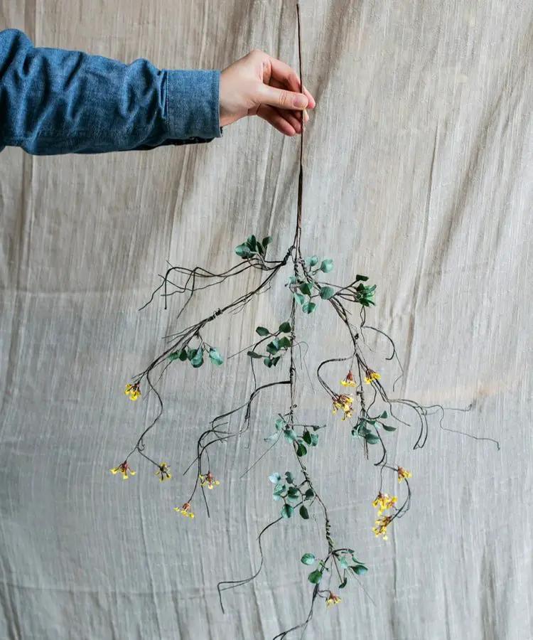 Faux Artificial Colorful Baby's-Breath Vine Stem 27" Tall Silk by RusticReach