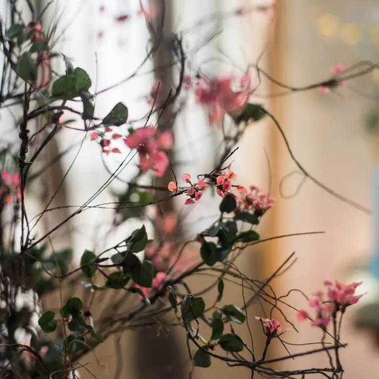 Faux Artificial Colorful Baby's-Breath Vine Stem 27" Tall Silk by RusticReach