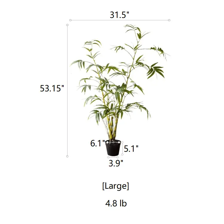 Artificial Bamboo Leaves in Pot by RusticReach