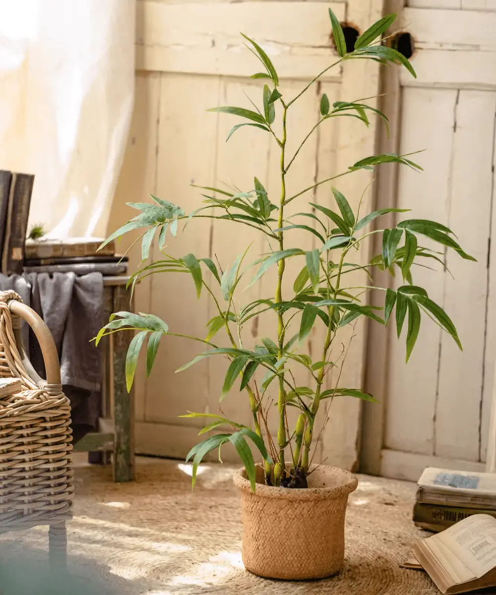 Artificial Bamboo Leaves in Pot by RusticReach