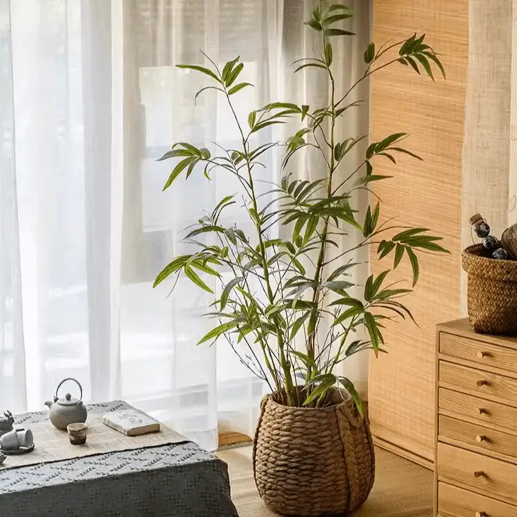 Artificial Bamboo Leaves in Pot by RusticReach