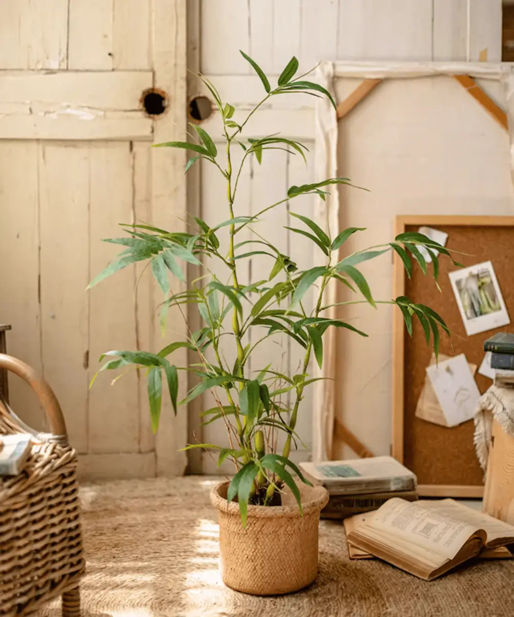 Artificial Bamboo Leaves in Pot by RusticReach