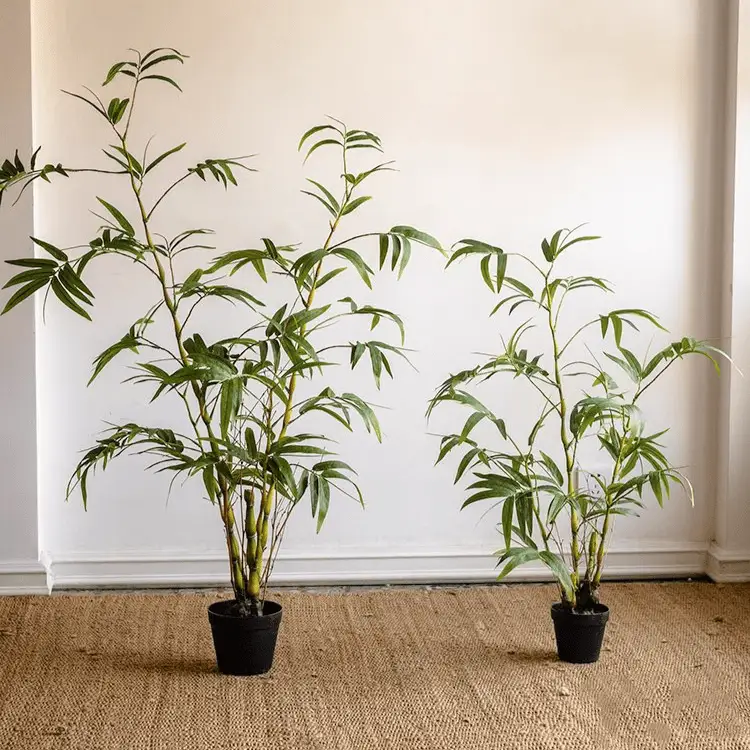 Artificial Bamboo Leaves in Pot by RusticReach