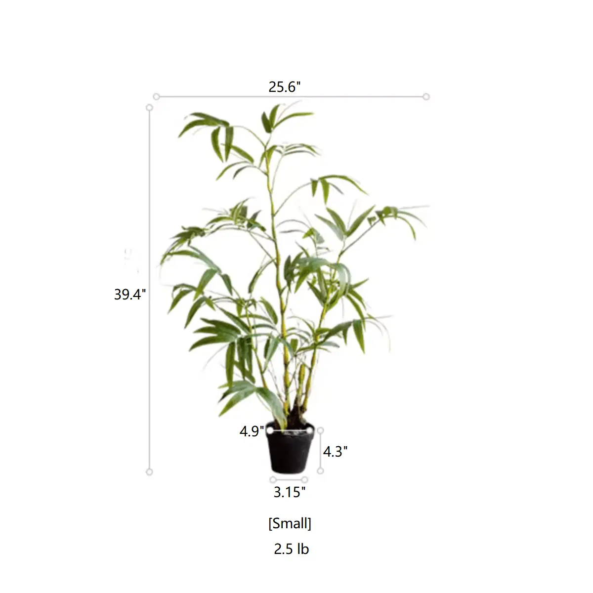 Artificial Bamboo Leaves in Pot by RusticReach