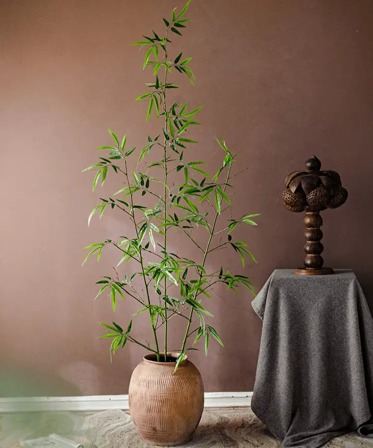 Artificial Bamboo Stem Faux Screen Plant Set of 10 by RusticReach