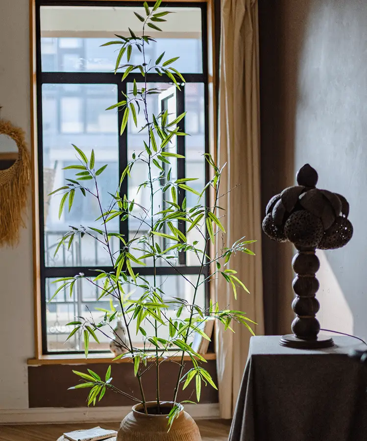 Artificial Bamboo Stem Faux Screen Plant Set of 10 by RusticReach