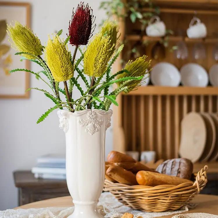 Faux Banksia Integrifolia Faux Flower 28" Tall Silk by RusticReach