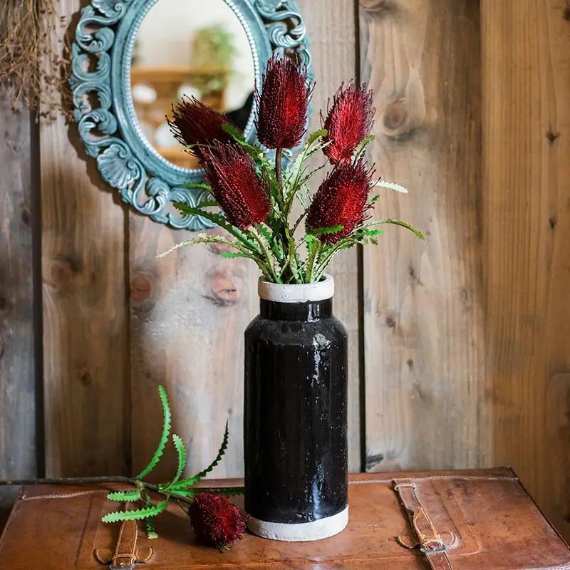 Faux Banksia Integrifolia Faux Flower 28" Tall Silk by RusticReach