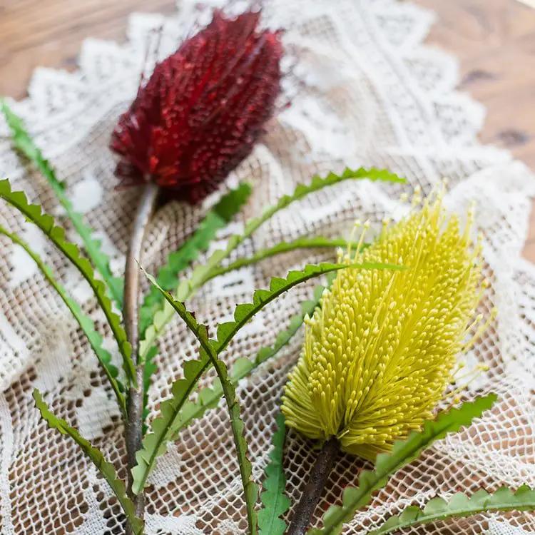 Faux Banksia Integrifolia Faux Flower 28" Tall Silk by RusticReach
