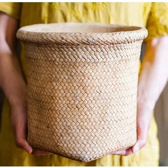 Basket Style Concrete Planter by RusticReach