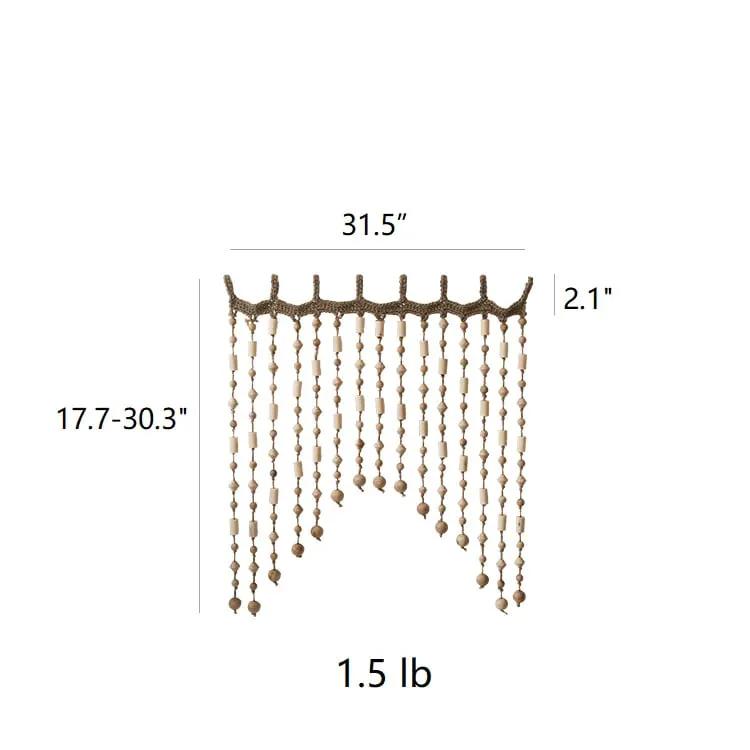 Wood Beaded Door Curtain by RusticReach