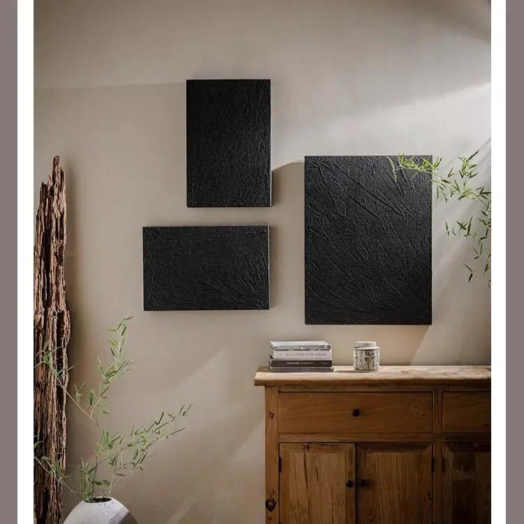 Black Textured Wall Art by RusticReach