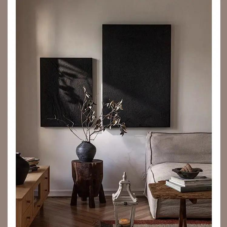 Black Textured Wall Art by RusticReach