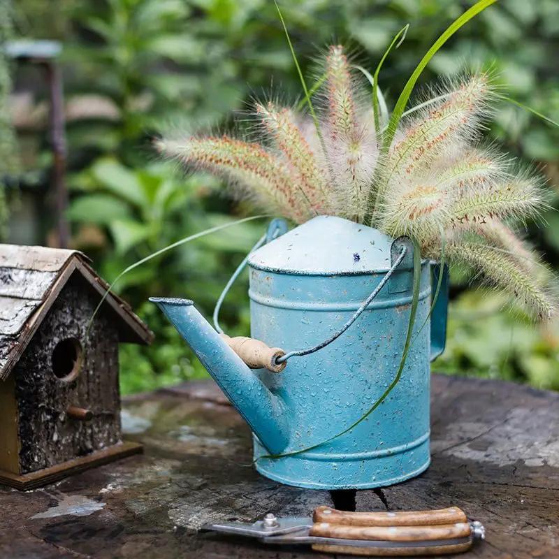 Blue Metal Rustic Watering Can by RusticReach