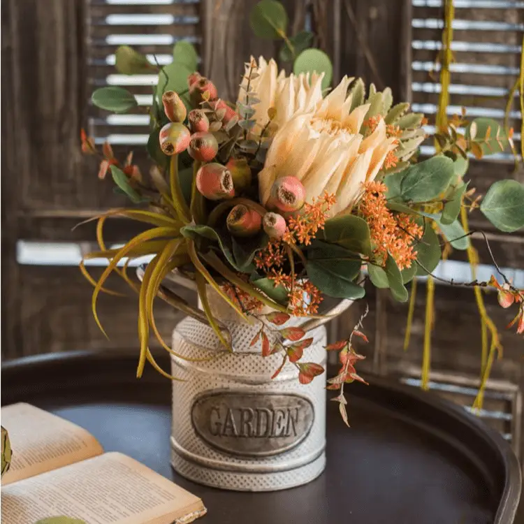 Mountian Oriole Autumn Art King Protea Bouquet by RusticReach