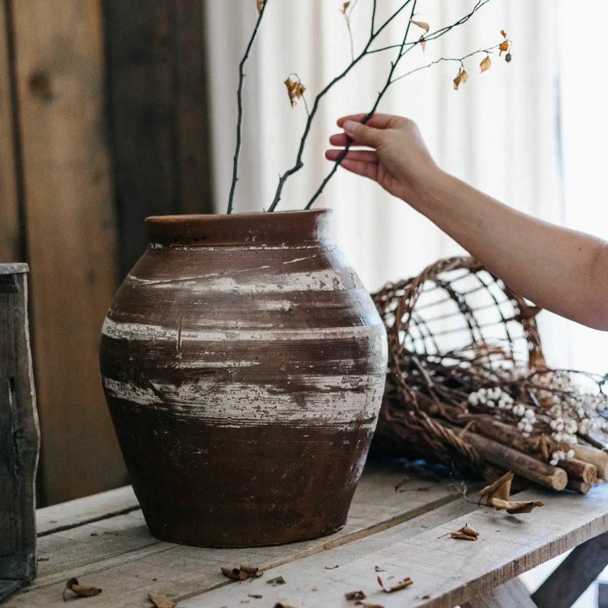 Restoration Brown Clay Pot by RusticReach