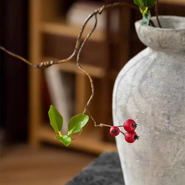 Faux Berry Leaf Branch Stem 45.2" Tall by RusticReach