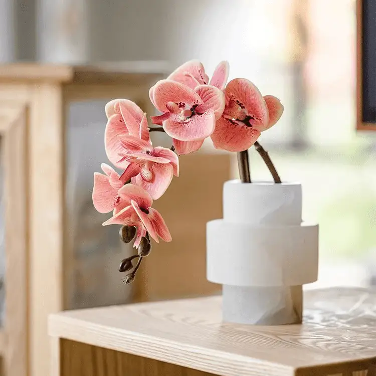 Artificial Butterfly Orchid Stem in Pink 27.5" Tall by RusticReach