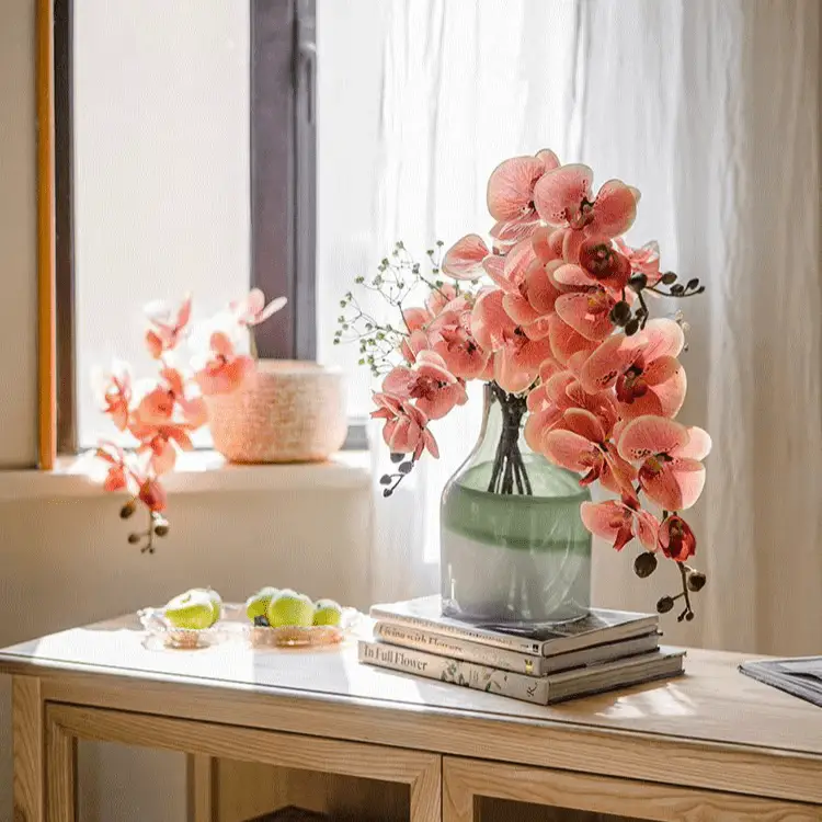 Artificial Butterfly Orchid Stem in Pink 27.5" Tall by RusticReach