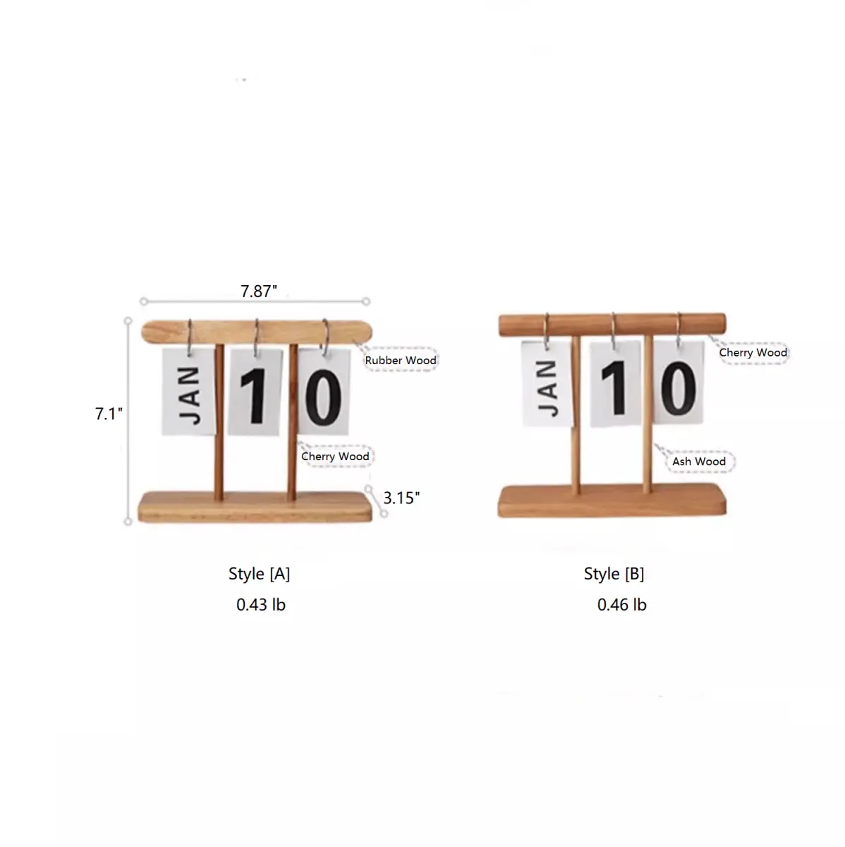 Page-Flipping Wooden Desktop Calendar by RusticReach
