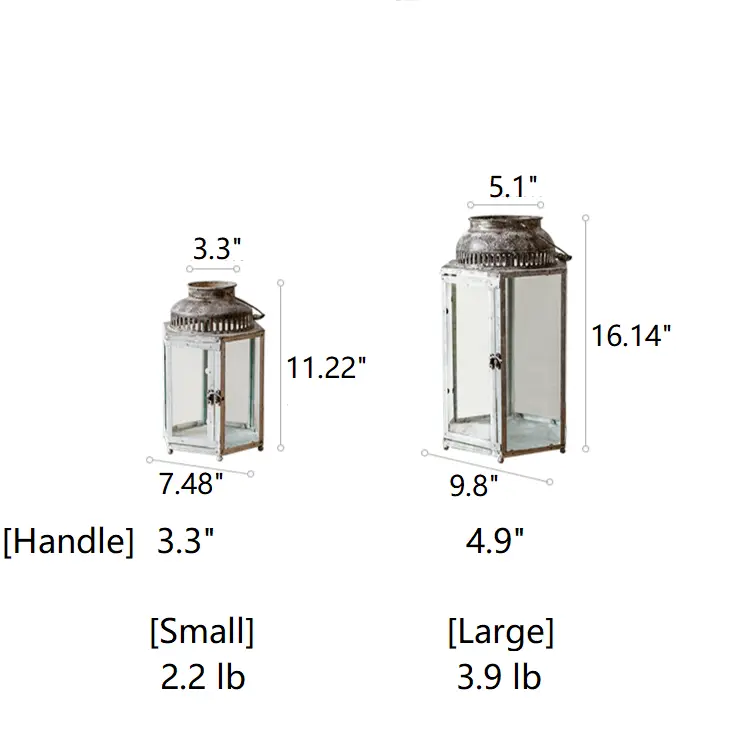 Glass Metal Lantern Candle Holder by RusticReach