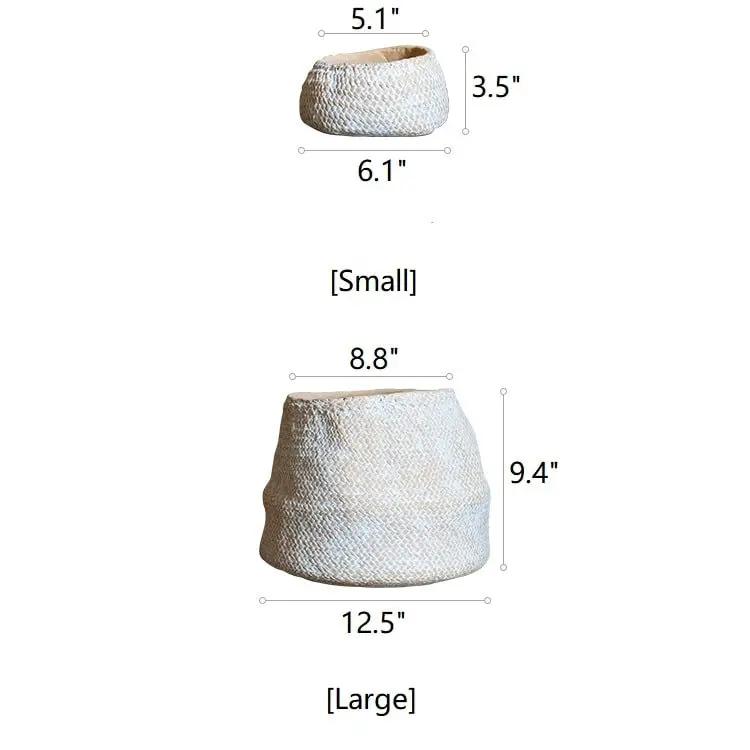 Cement Weaving Pattern Plants Container or Planter by RusticReach