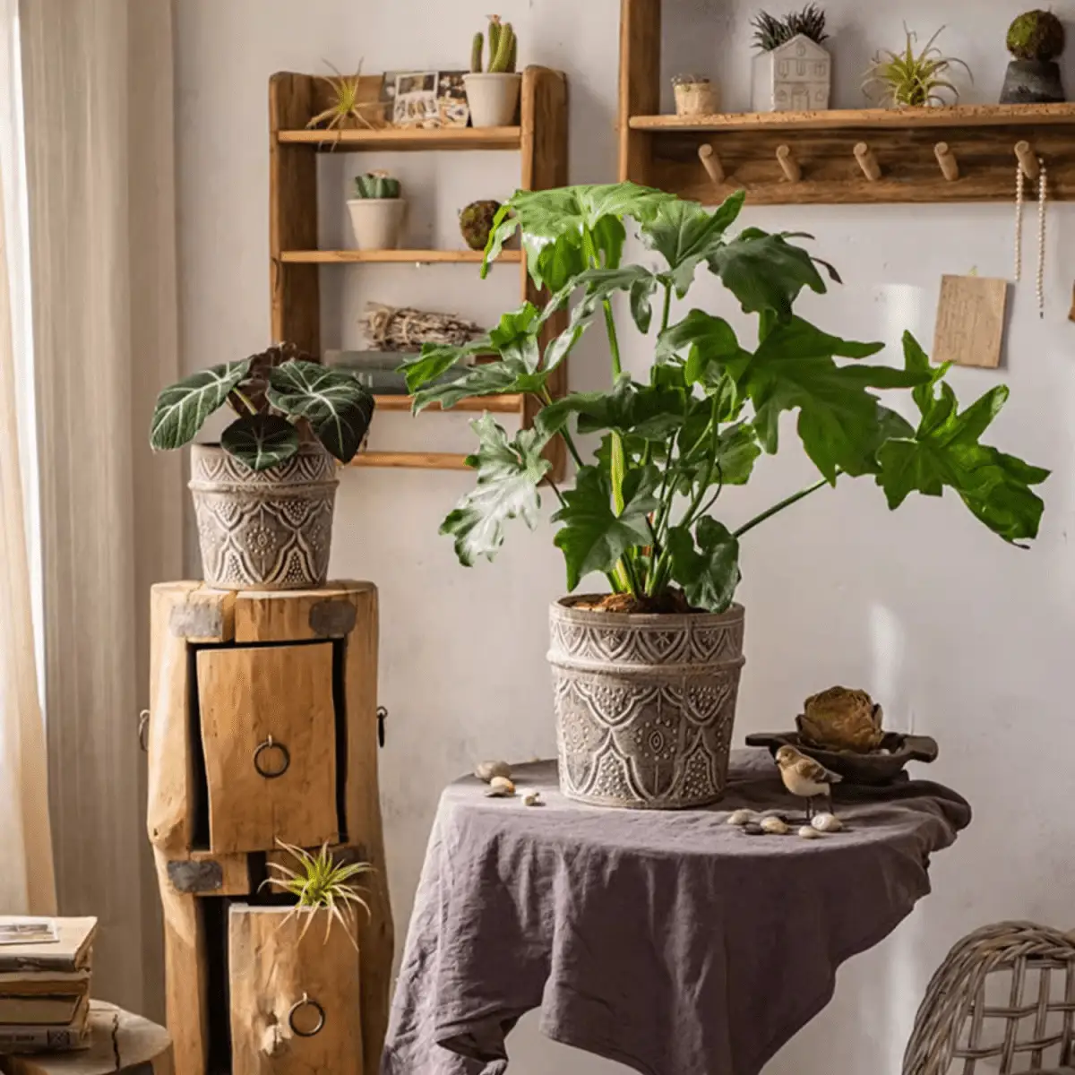 Classic Element Art Planter Clay Flowerpot by RusticReach