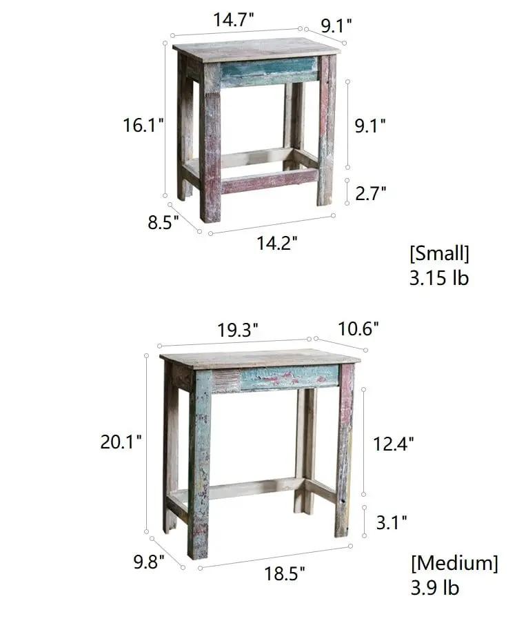 Colorful Solidwood Plant Stand Side Table by RusticReach