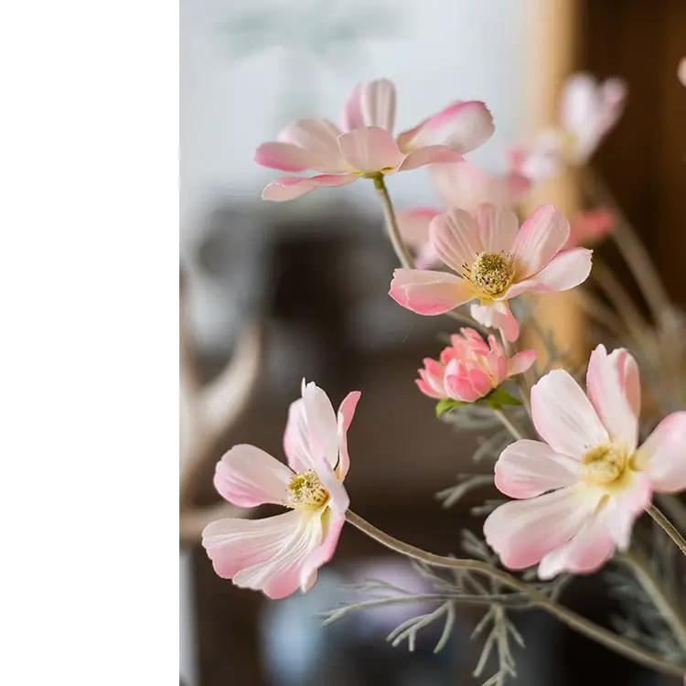 Faux Silk Cosmos Stem in Light Pink 24" Tall by RusticReach