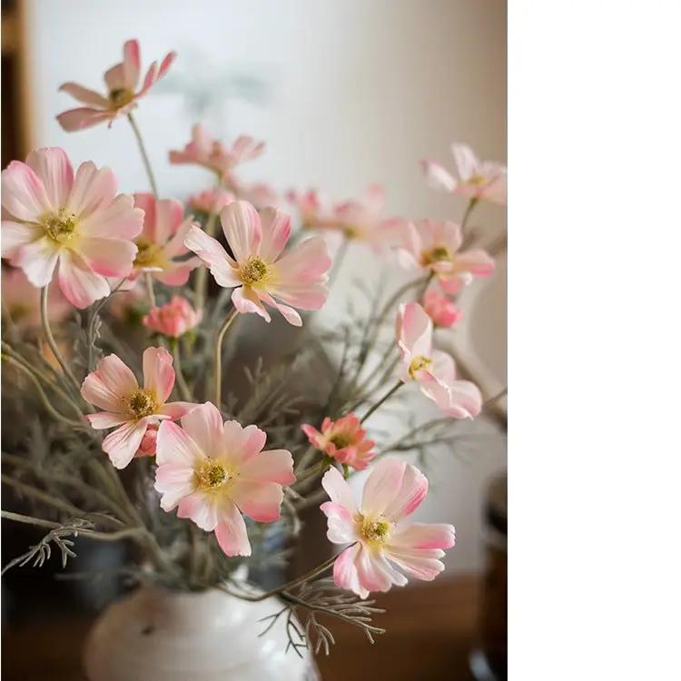 Faux Silk Cosmos Stem in Light Pink 24" Tall by RusticReach