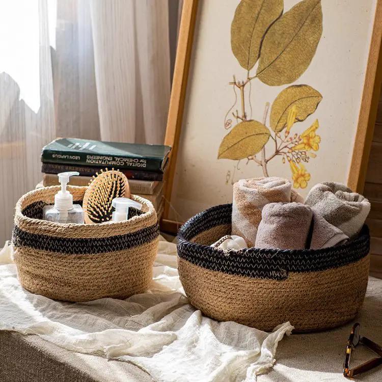 Cotton Blend Woven Storage Basket by RusticReach