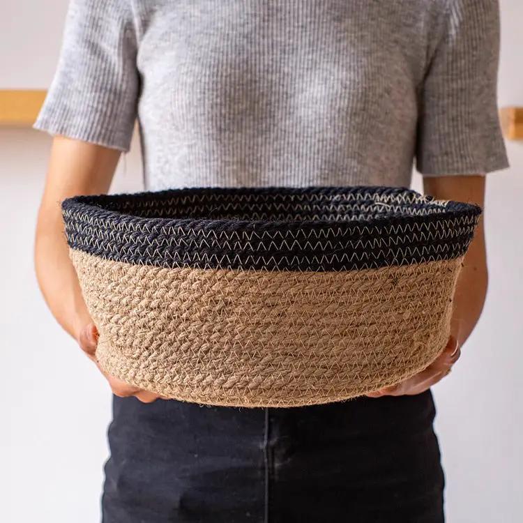 Cotton Blend Woven Storage Basket by RusticReach