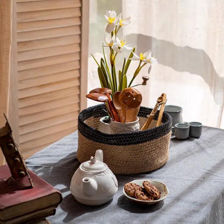 Cotton Blend Woven Storage Basket by RusticReach