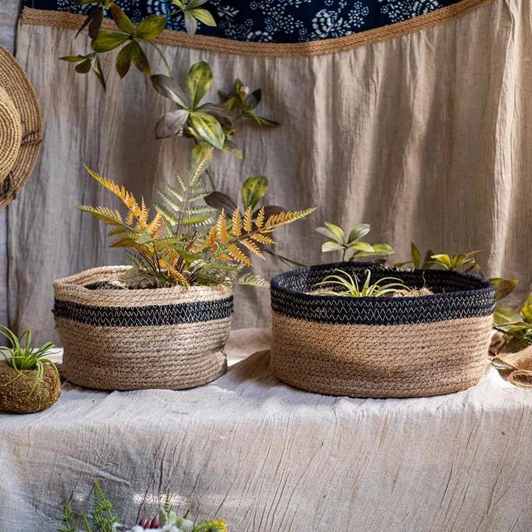 Cotton Blend Woven Storage Basket by RusticReach