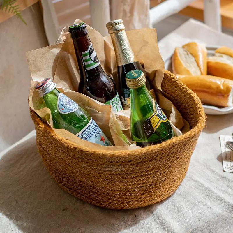 Cotton Rope Woven Basket Desktop Organizer by RusticReach
