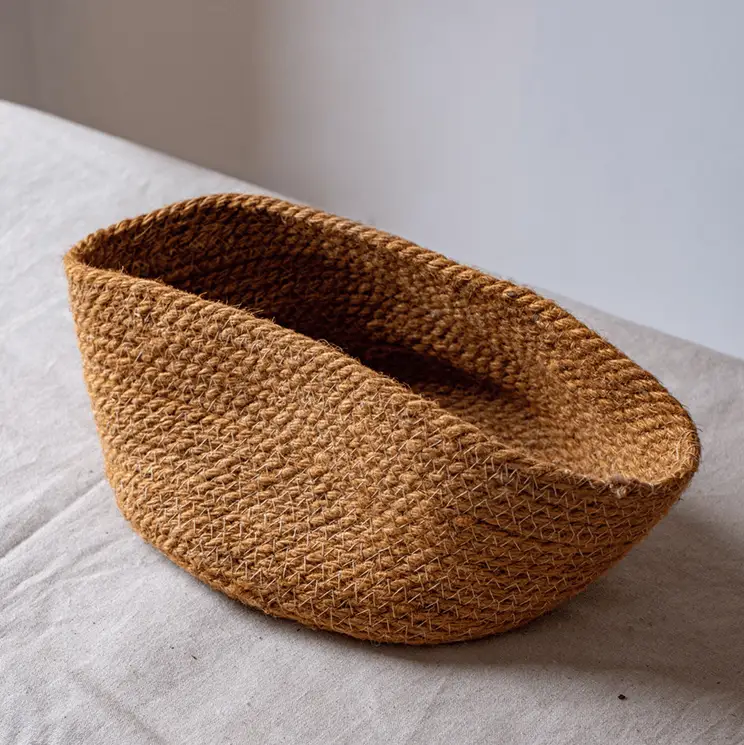 Cotton Rope Woven Basket Desktop Organizer by RusticReach