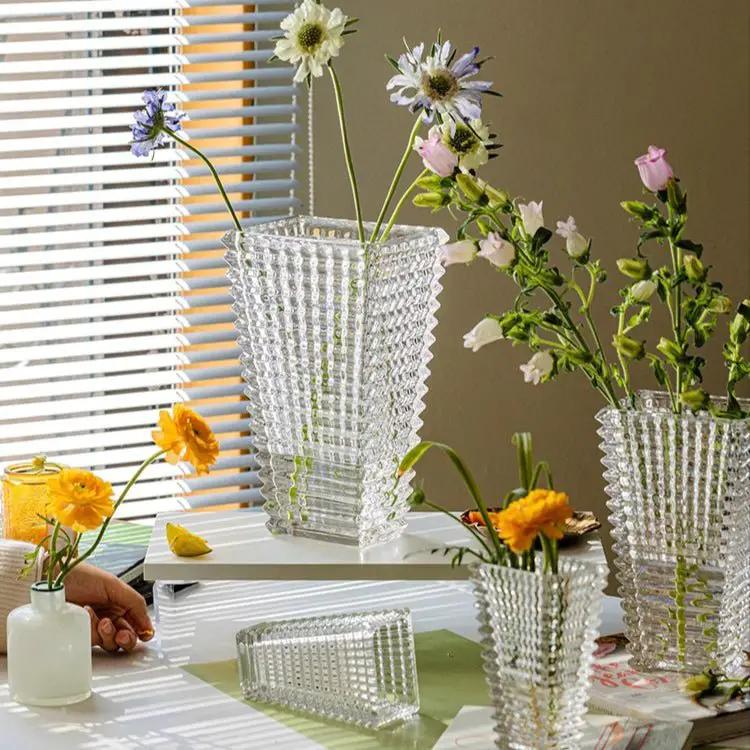 Crystal-Cut Look Glass Vase by RusticReach