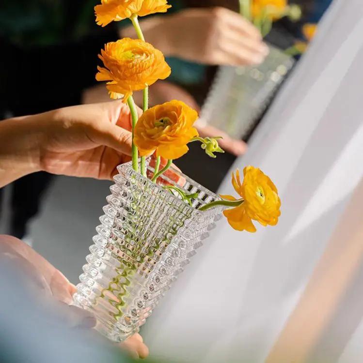 Crystal-Cut Look Glass Vase by RusticReach
